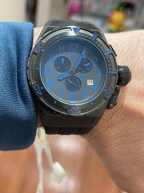 Swiss Legend SL-13842-BB-01-BLA Trimix Diver 2.0 Chrono Black Watch 46mm Men’s